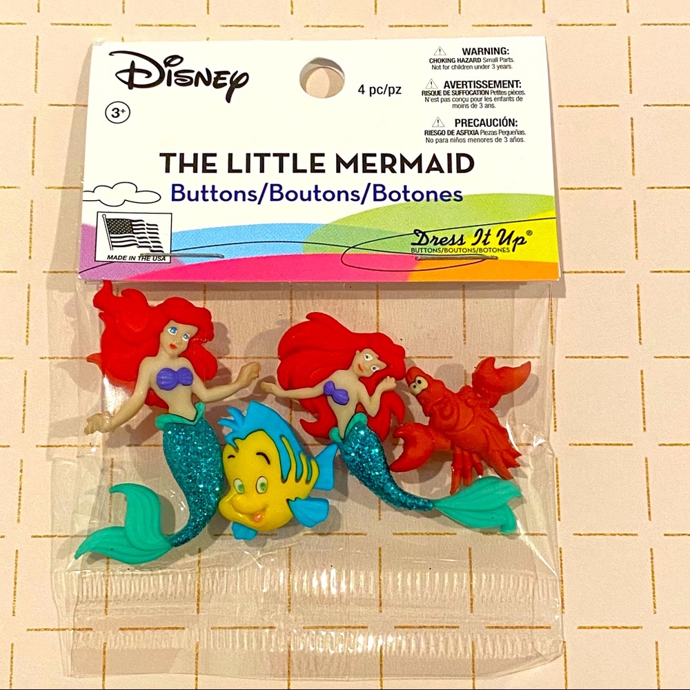 2 for $30 The Little Mermaid Buttons